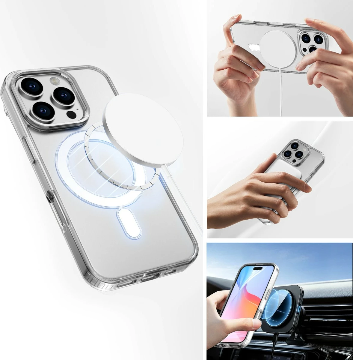 Mbështjellës 4smarts 541193, Apple, iPhone 16 Pro Max, rezistent ndaj goditjeve, transparent