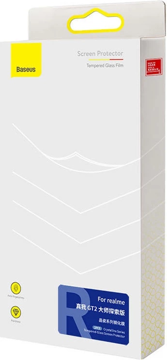 Mbrojtës ekrani xham i temperuar Baseus për Realme GT2 Master Explorer Edition, transparent