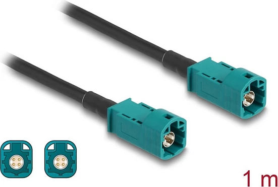 Kabllo DeLOCK 90678, HSD Z në HSD Z, 1 m, 100 Ω, 0-6 GHz, zi/blu
