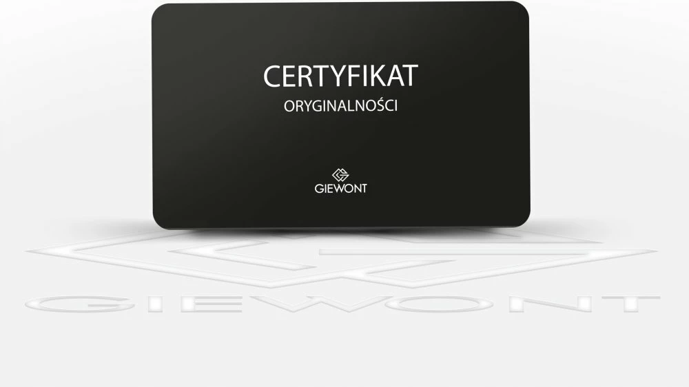 Orë dore Giewont GW8810-A3 Chronograph kuarc qelq safiri 45 mm rrip lëkure, kafe/zezë