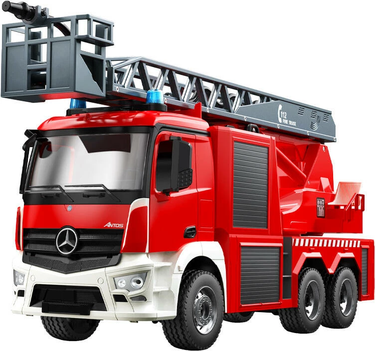 Kamion zjarri me telekomandë Double Eagle Mercedes-Benz Arocs E667-003, 1:20, i kuq