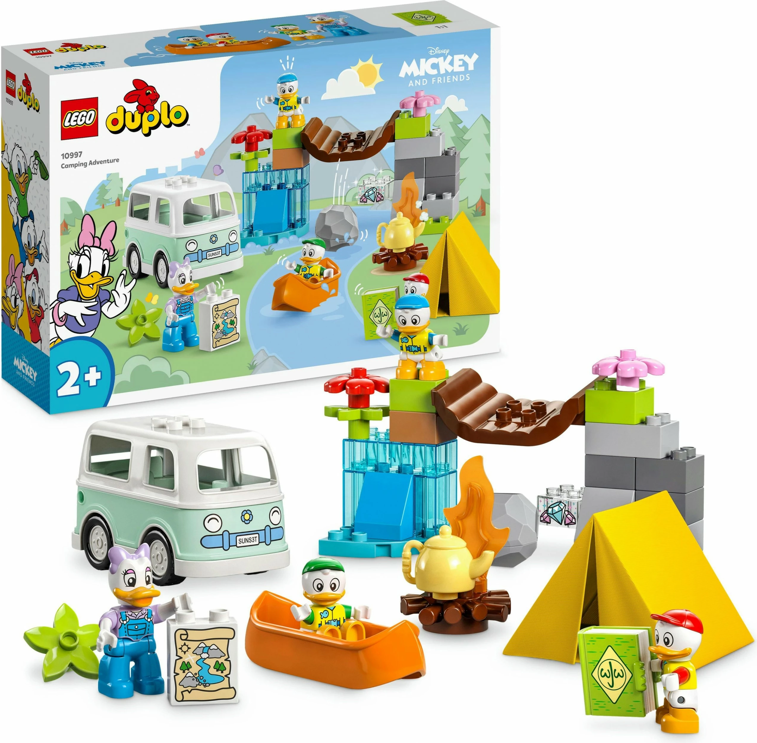 Set ndërtimi LEGO DUPLO Disney Camping Adventure, 37 pjesë, shumëngjyrësh