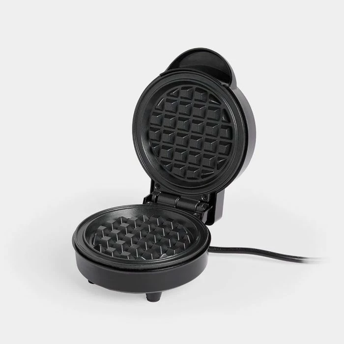 Aparat mini për waffle VonShef 2000221 600W, zi/argjendtë