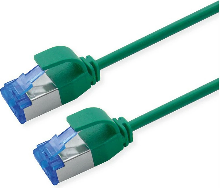 Kabllo rrjeti ROLINE Patch Cord Cat6a S/FTP 2 m, PoE, Slim, e gjelbër