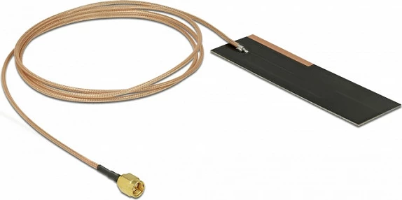 Antena LPWAN DeLOCK, SMA mashkull, kabëll RG-178 1 m, 1–2 dBi, e zezë