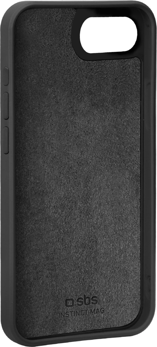 Mbështjellës SBS Instinct Mag për iPhone 16e/17e, MagSafe, TPU + mikrofibër, 20 g, i zi