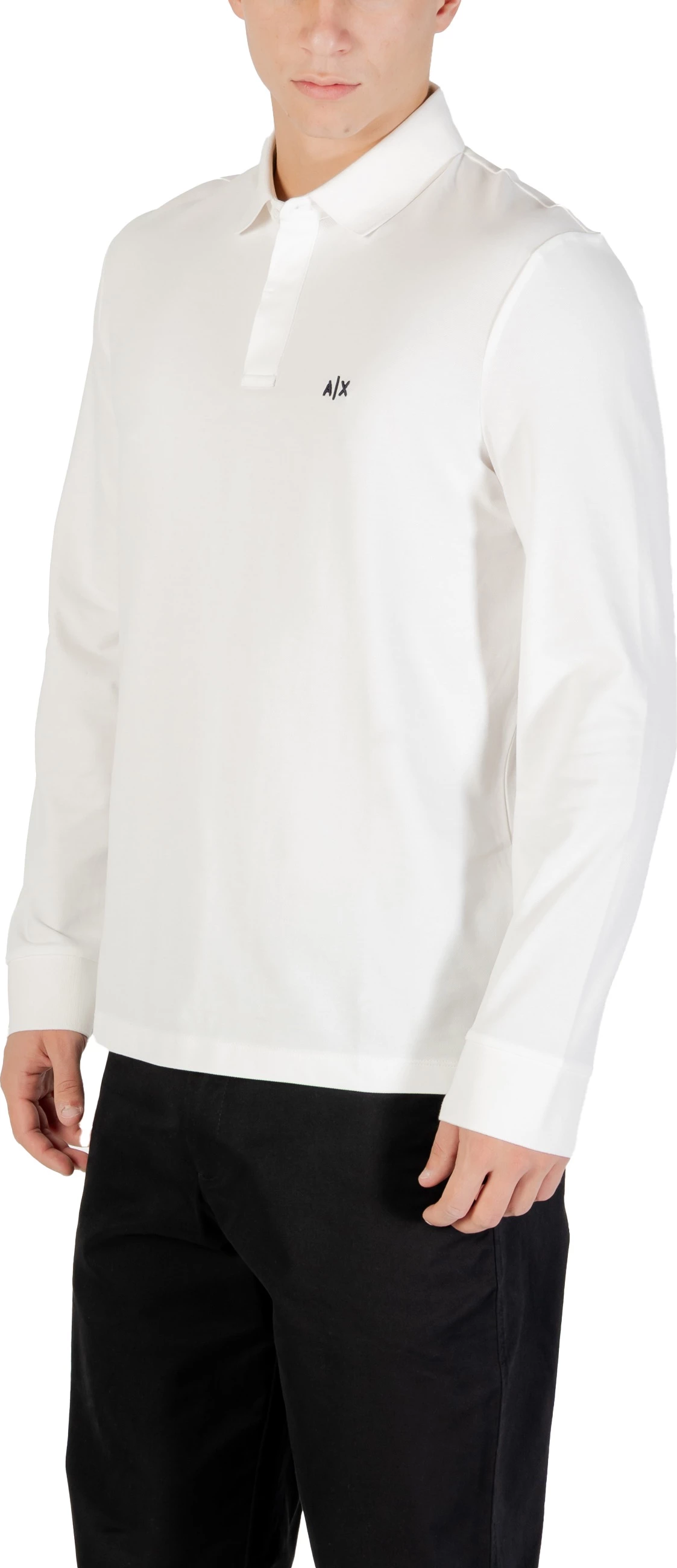 Maicë polo me mëngë të gjata për meshkuj Armani Exchange XM001288 AF17321, krem [Madhësia: S]