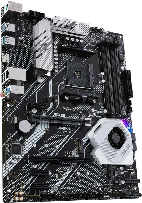 Pllakë amë ASUS PRIME X570-P, AMD, Socket AM4, DDR4, 128GB, e zezë/bardhë