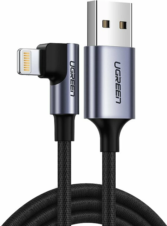 Kabllo Ugreen US299 60521 Lightning/USB-A, 1m, MFi, E zezë