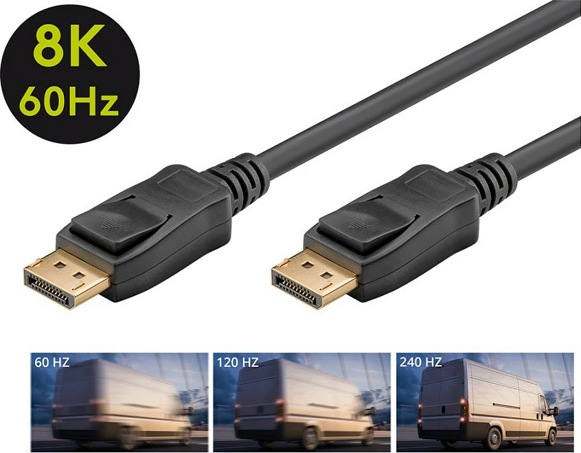 Kabllo DisplayPort Goobay 1.4, 2m, e zezë