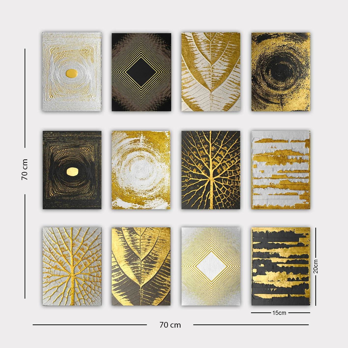 Piktura dekorative MDF (12 copë), Wallity, 12MDF37YS