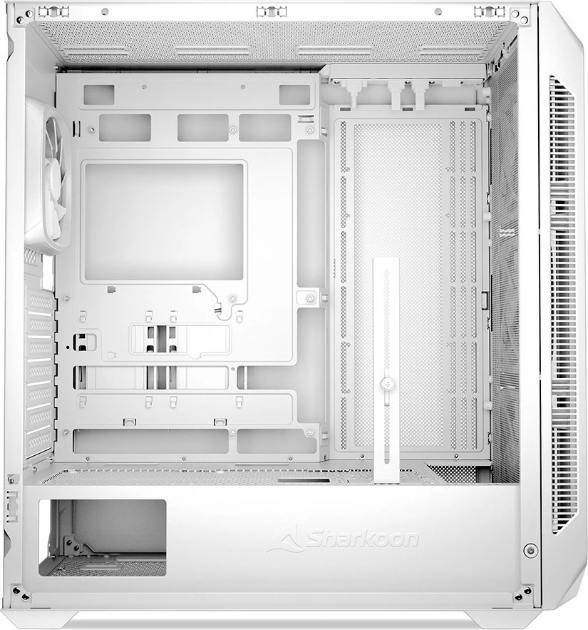 Kasë SHARKOON AK5G RGB, Midi Tower, bardhë, xham i temperuar, RGB