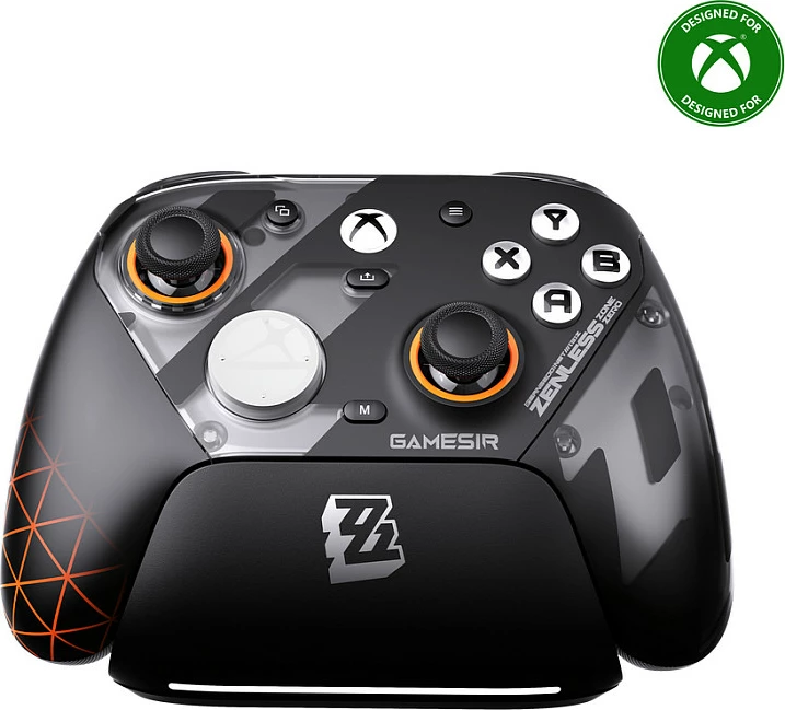 Kontroller (Gamepad) GameSir G7 Zenless Zone Zero, USB-C, me kabllo dhe pa kabllo, 1200 mAh, Zi/Portokalli