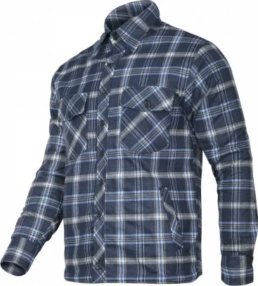 Këmishë flanel e veshur LAHTI PRO L4180206, relaxed, 3XL, blu me kuadrate