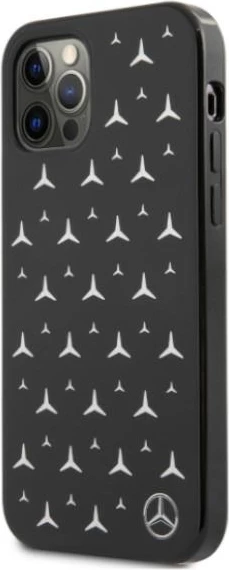 Mbështjellës Mercedes MEHCP12MESPBK për iPhone 12/12 Pro 6.1", Stars Pattern, i zi