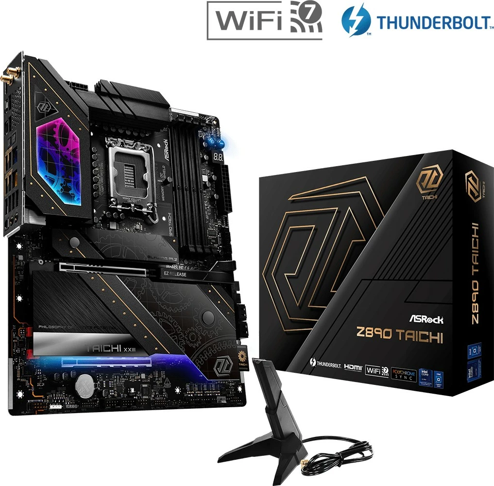 Pllakë amë ASRock Z890 Taichi, LGA1851, WiFi 7, Thunderbolt 4, e zezë