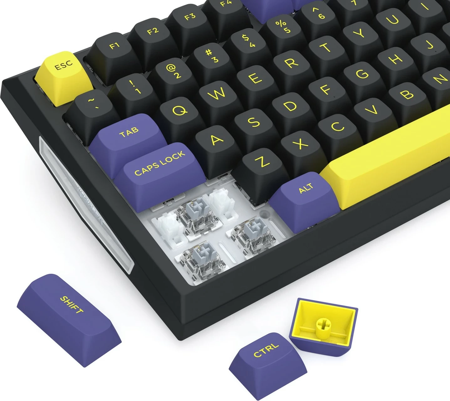 Tastierë gaming Redragon Glintstone K725LBY-RGB-PRO, mekanike 96%, wireless/wired, RGB, e zezë