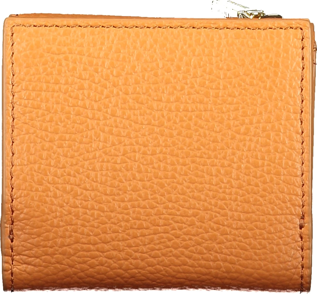 Portofol për femra COCCINELLE Metallic Soft, i portokalltë