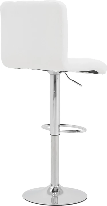 Karrige për bar Remina, e bardhë, lartësi e rregullueshme, bazë kromi, 44x44x112cm