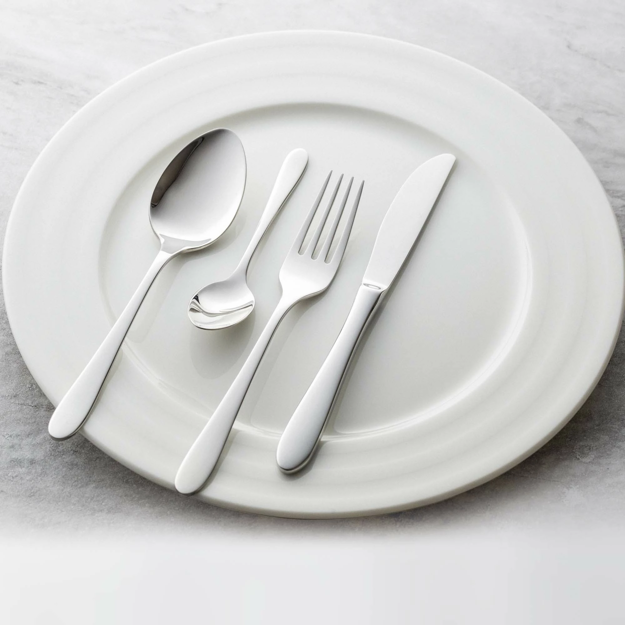 Lugë kafeje OVE Como 115 mm inox, argjend, set 12 copë