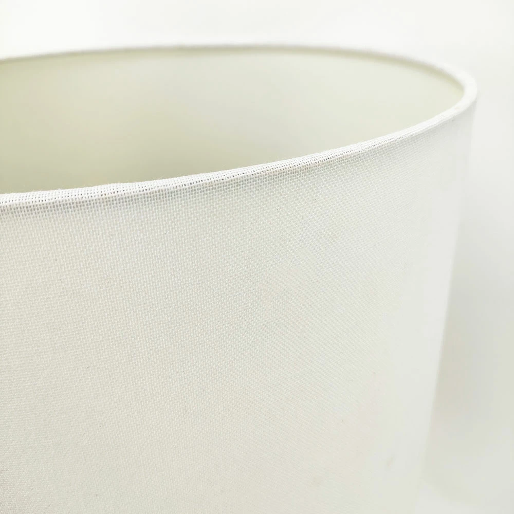 Llambë tavoline EGLI, bazë qeramike terrakote, abazhur liri i bardhë, 32x32x56cm