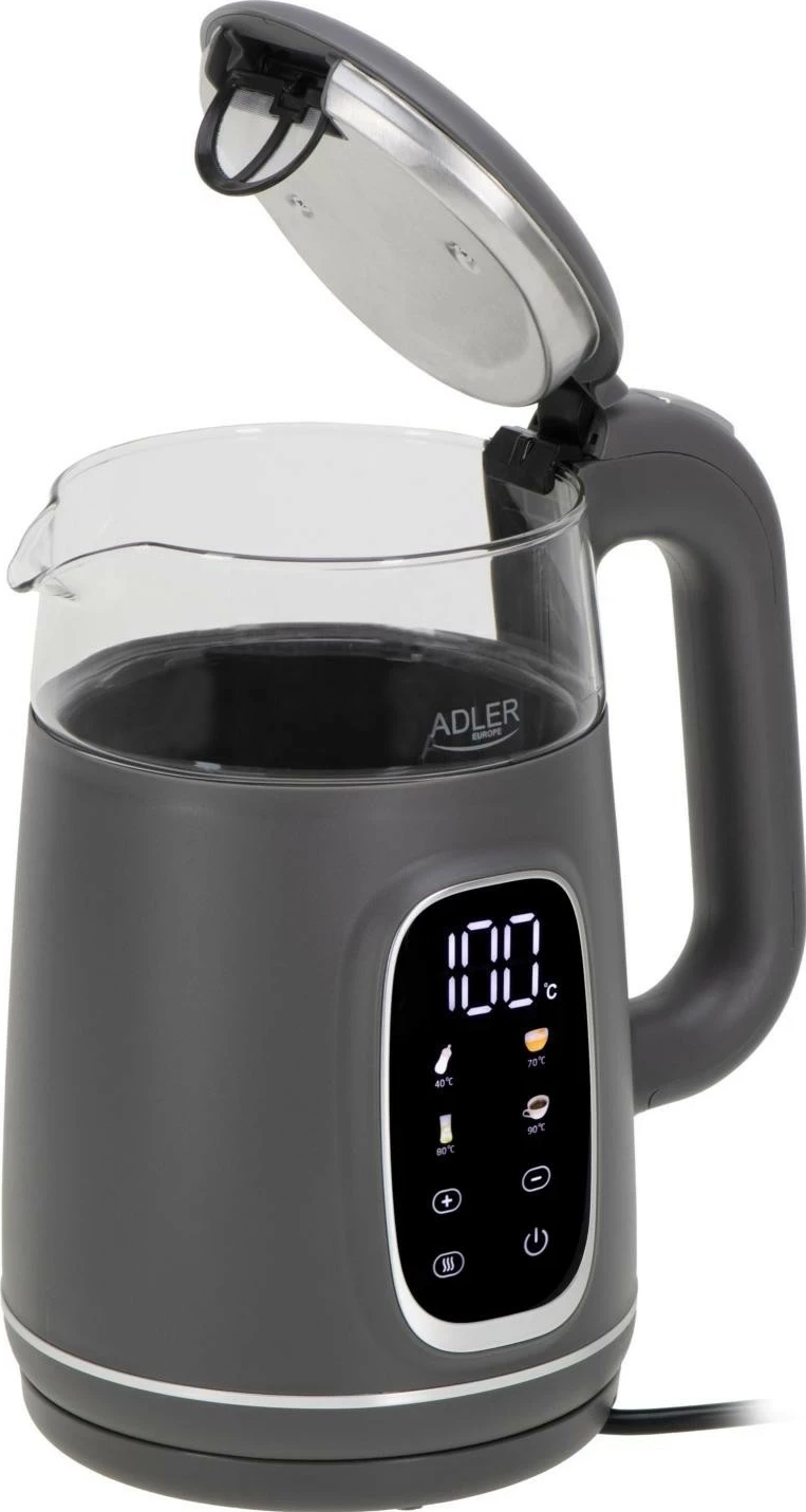 Çajnik elektrik Adler AD 1305, 1.7L, 2200W, gri