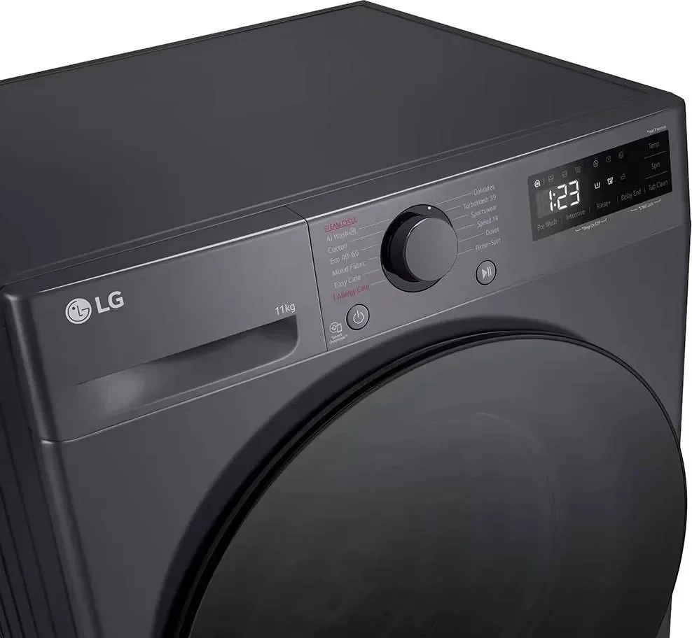 Lavatrice LG F4WR511S2M 11 kg 1400 rpm larje me avull klasa energjetike A e zezë