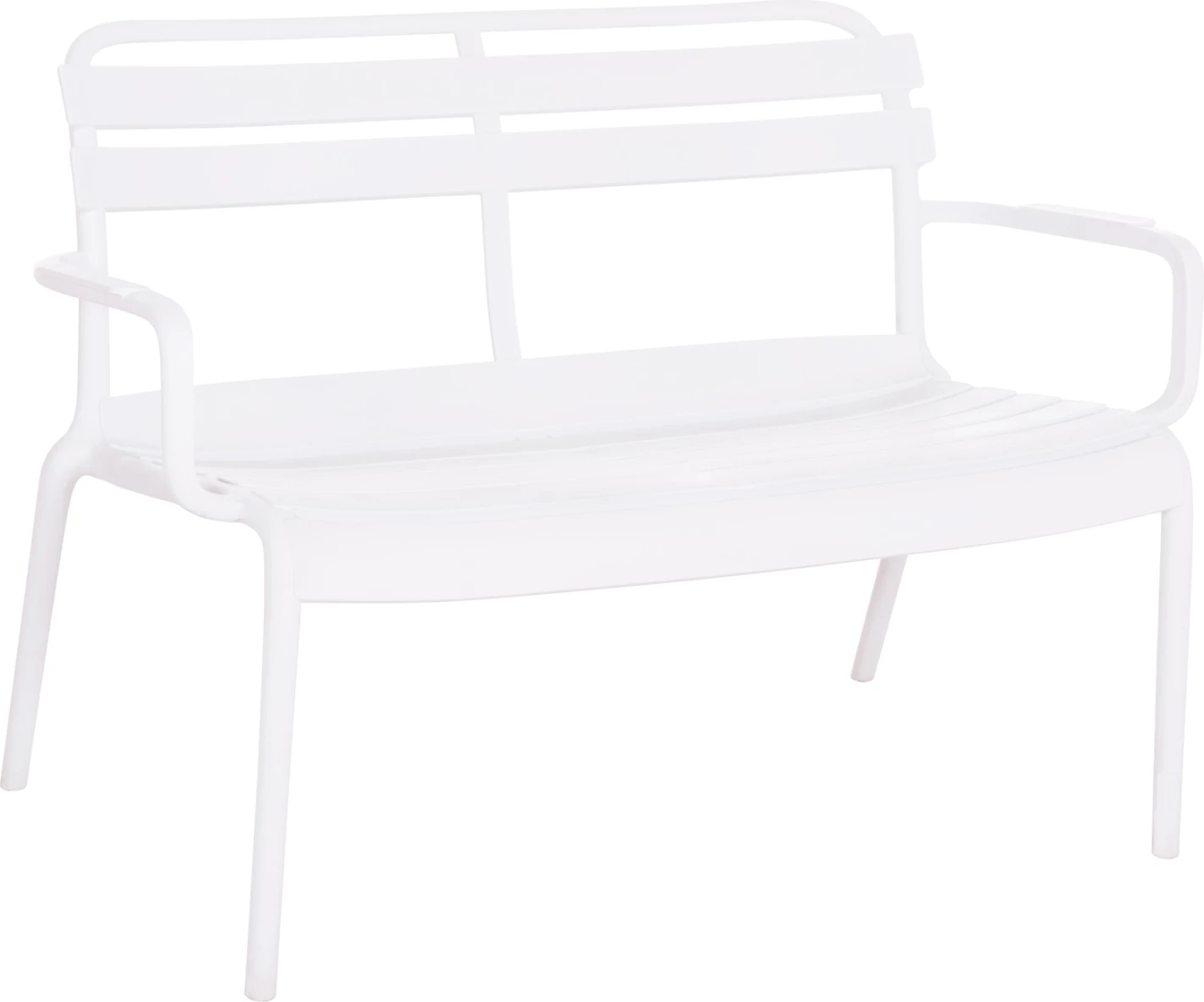 Stol dy vendësh KORVER, polipropilen, i bardhë, FH6332.01, 113x65x76cm