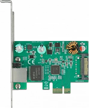 Kartë rrjeti DeLOCK PCIe x1 RTL8125, 1x RJ45 2.5GbE, PoE+, e brendshme