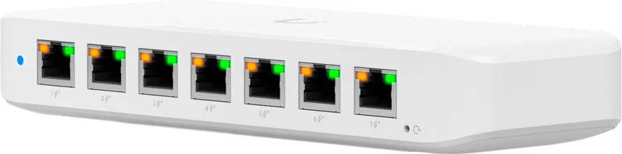 Switch Ubiquiti UniFi Switch Ultra 60W 8-port PoE+, i bardhë