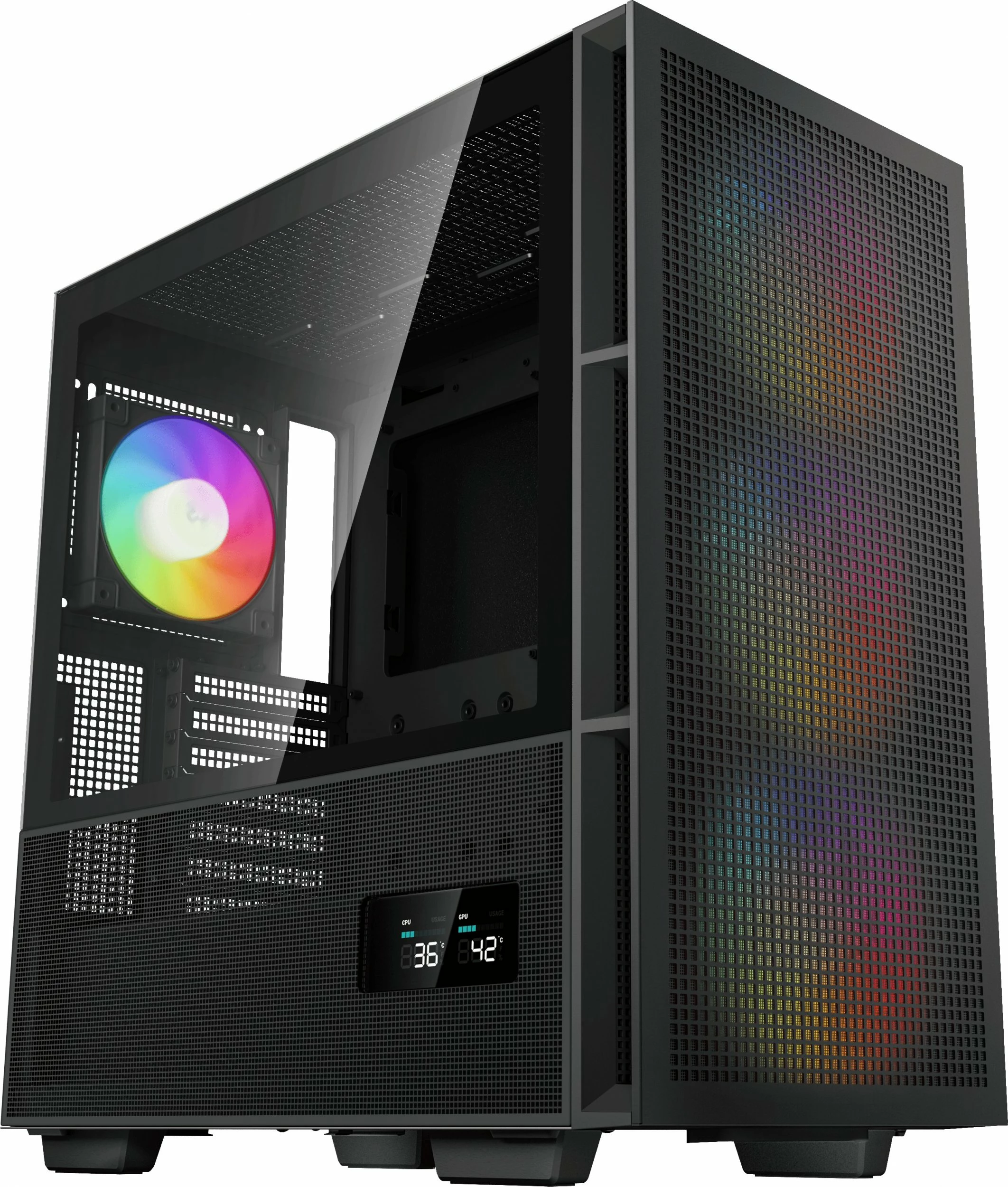 Kasë Deepcool CH560 Digital ARGB R-CH560-BKAPE4D-G-1, Midi Tower ATX/eATX, 4x PWM ARGB ventilatorë, USB-C, e zezë