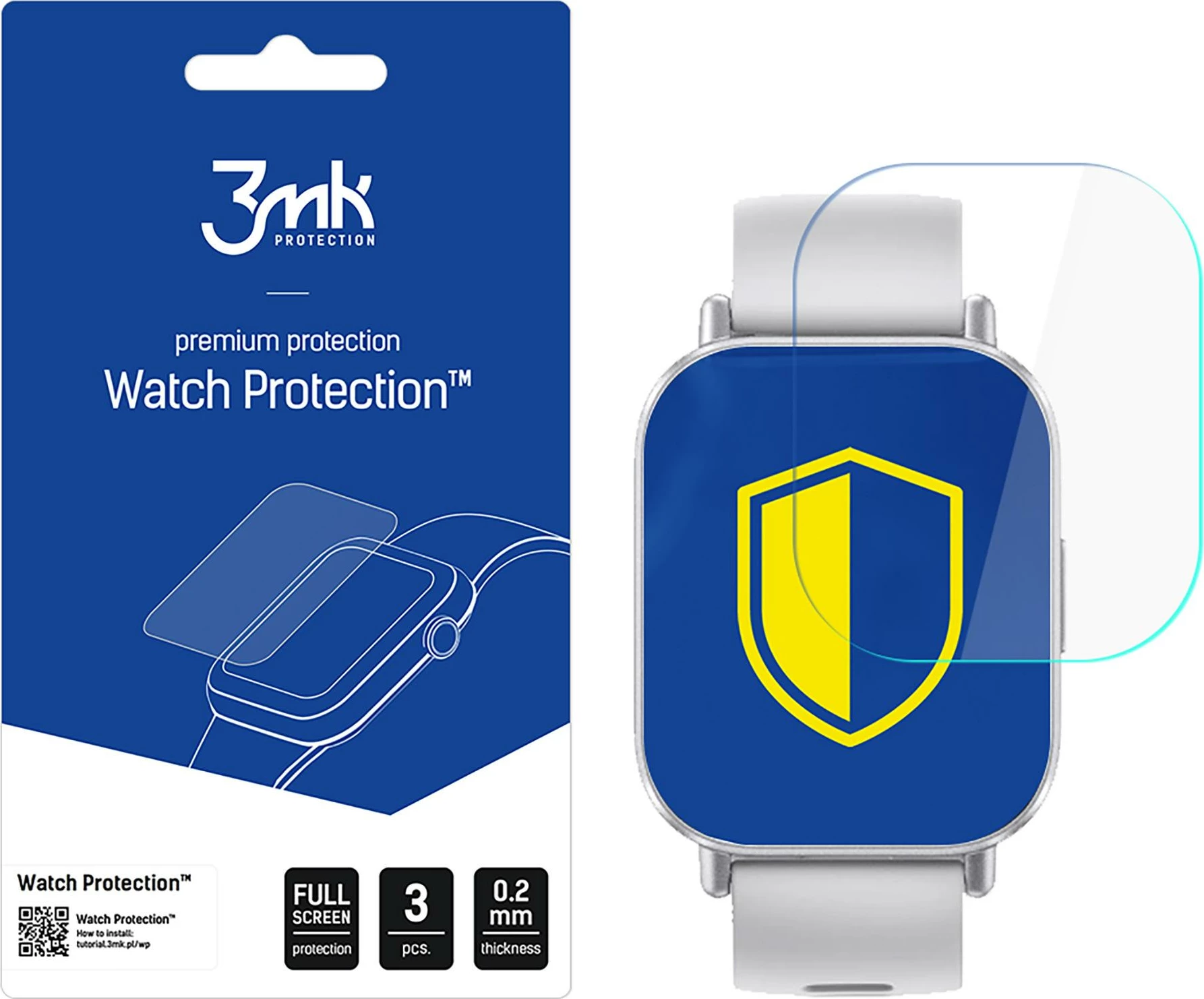 Xham mbrojtës hibrid për orë Xiaomi Redmi Watch 5 Active, 3mk Protection, 0.2 mm