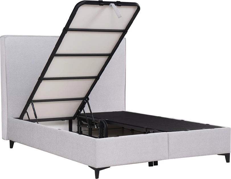 Krevat me hapësirë për depo, ngjyrë e bardhë, 217x160x120cm