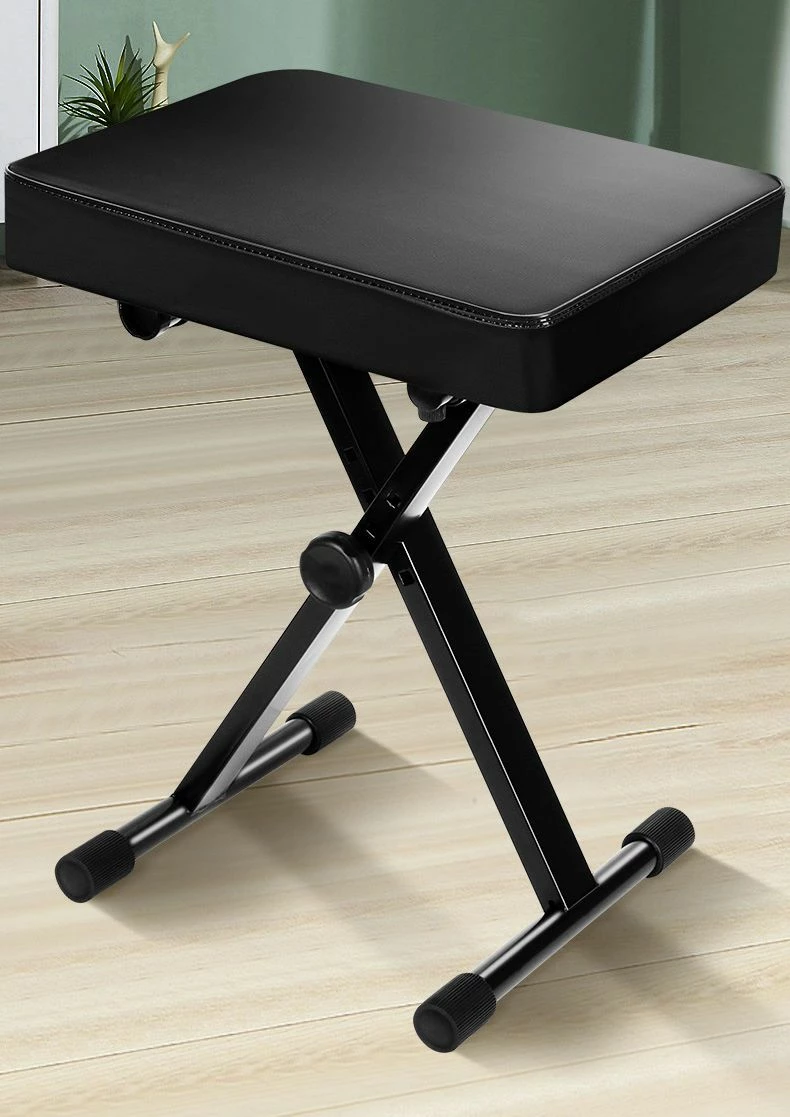 Stol i palosshëm për piano/tastierë Mozos PB01, rregullim lartësie 40-51 cm, mbajtje deri 125 kg, i zi