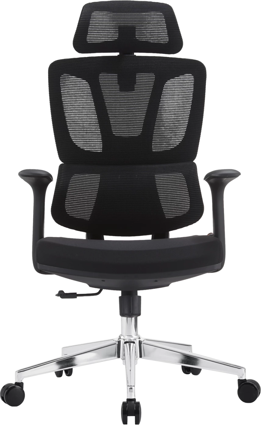 Karrige zyre TASKMASTER, rrjetë e zezë, bazë kromi, FH1216.01, 69x65x125cm