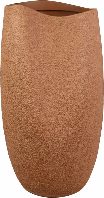 Vazo dekorative AITHERIUM.II, polirezine, ngjyrë terrakote, 20.5x20.5x37.5cm