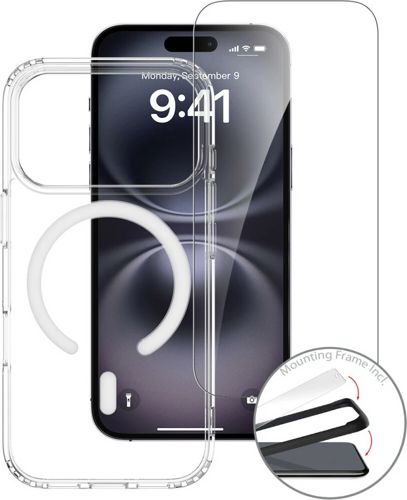 Mbështjellës 4smarts 360 Premium Protection Set për iPhone 17 Pro, transparent