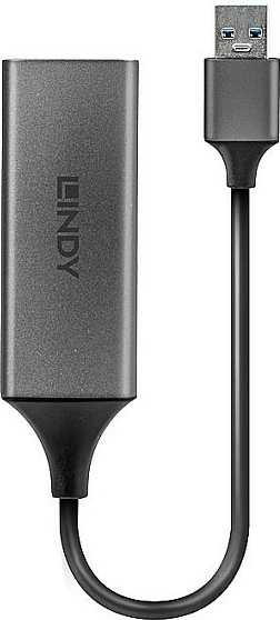 Adapter USB 3.0 në Gigabit Ethernet Lindy USB 3.0 Gigabit Ethernet Converter, RJ-45, 5 Gbps, argjendtë