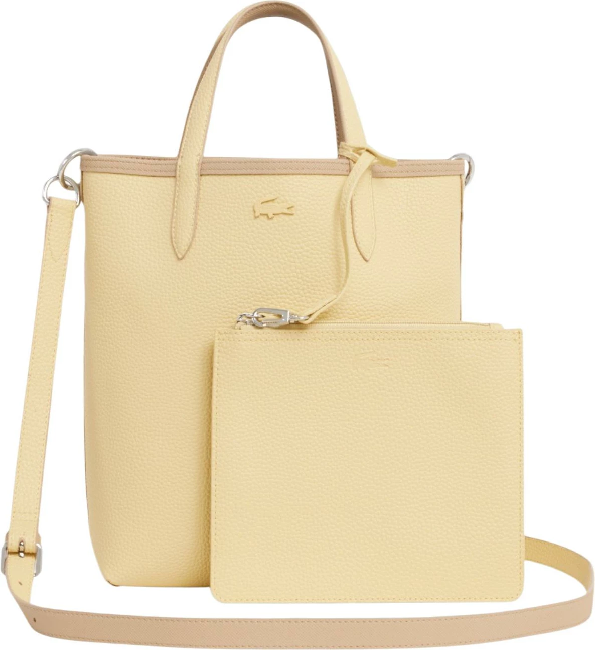 Çantë shopping Lacoste NF2991 për femra, bezhë