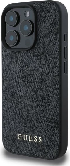 Mbështjellës Guess 4G Classic për iPhone 16 Pro Max, i zi