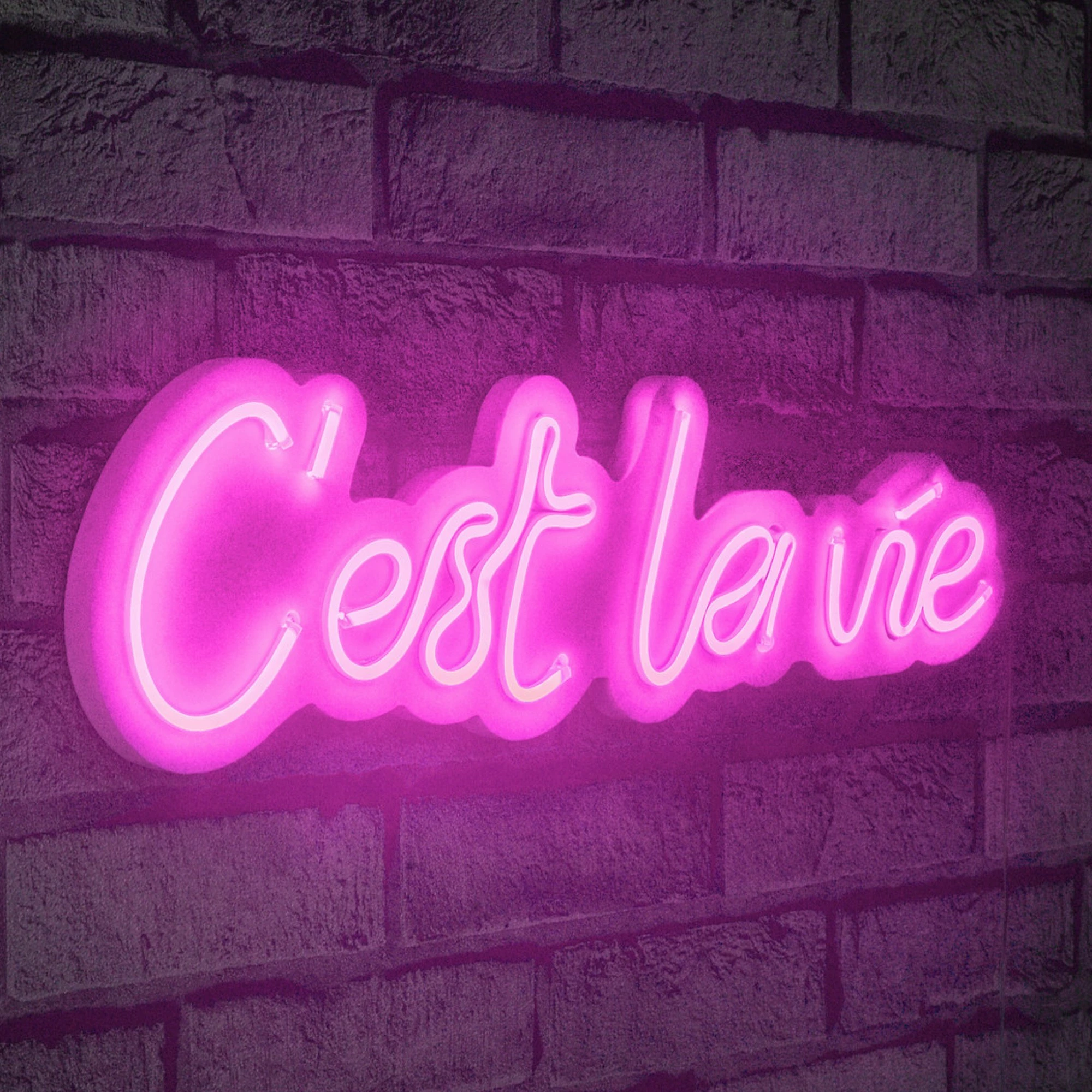 Dekor dritash LED plastike, ngjyrë rozë, C'est La Vie