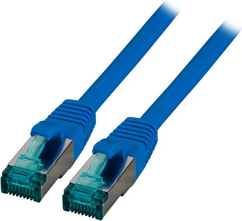 Kabllo rrjeti EFB Elektronik MK6001.0, Cat6a, 0.15 m, S/FTP, RJ45, blu
