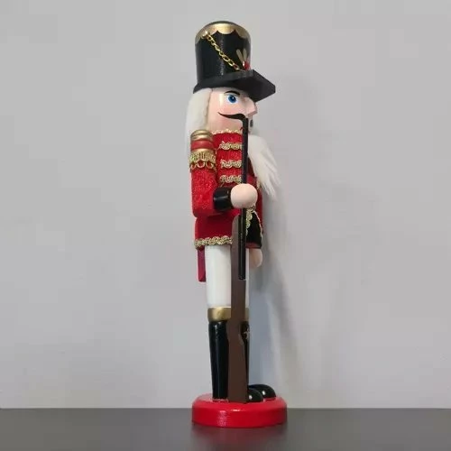 Figurinë dekorative arrëthyes Kaemingk 31 cm, dru/tekstil, kuqe/zezë