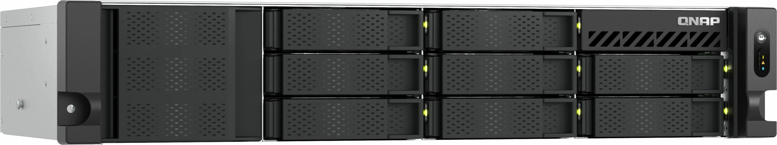 NAS QNAP TS-855eU-RP-8G, 8-bay, Intel Atom C5125, 8GB RAM, 2x2.5GbE, rack 2U, e zezë