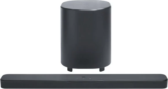 Soundbar JBL Bar 500, 5.1, 750 W, subwoofer 10\" wireless, HDMI eARC, Wi‑Fi, Bluetooth 5.3, e zezë, set me subwoofer