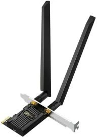 Adapter Wi‑Fi PCIe, TP-Link Archer TXE72E, me antena të jashtme, e zezë