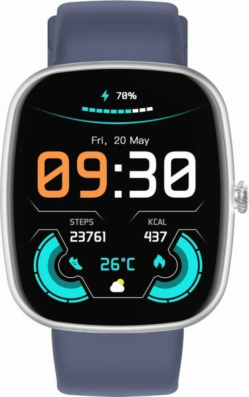 Smartwatch për meshkuj Gravity, blu e zezë