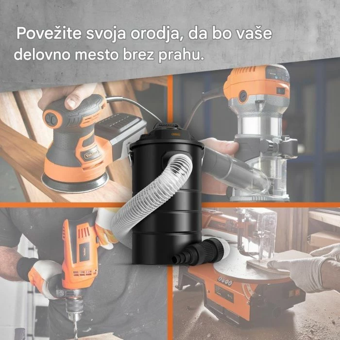 Kolektor pluhuri VonHaus 3500179,2 55 L 1200 W me filtër HEPA, zi, set adaptorësh 5 copë