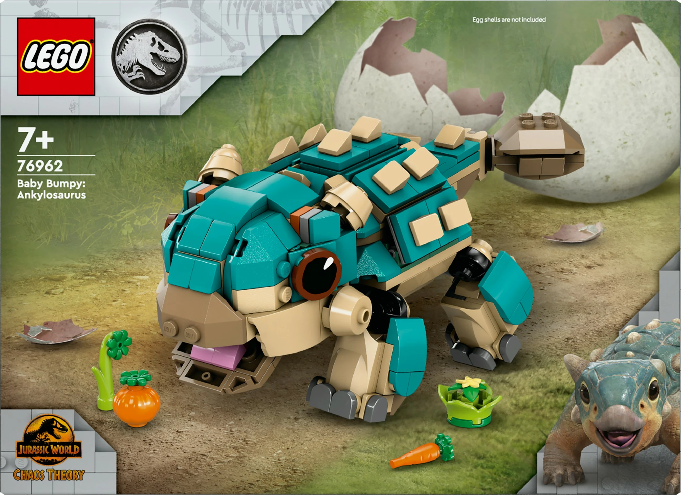 Set ndërtimi LEGO Jurassic World 76962 Baby Bumpy Ankylosaurus, shumëngjyrëshe