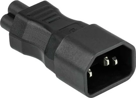 Adapter rryme Kabelmeister Stromadapter Kaltgeräte-Stecker në C5, 250V 2.5A, i zi